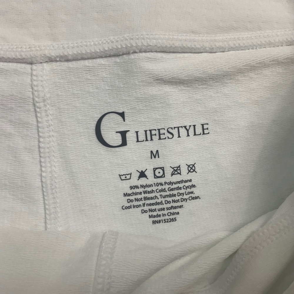 NWT G Lifestyle Eyelet Ruffle Golf Tennis Skort Womens Medium White Coquette - Picture 3 of 9